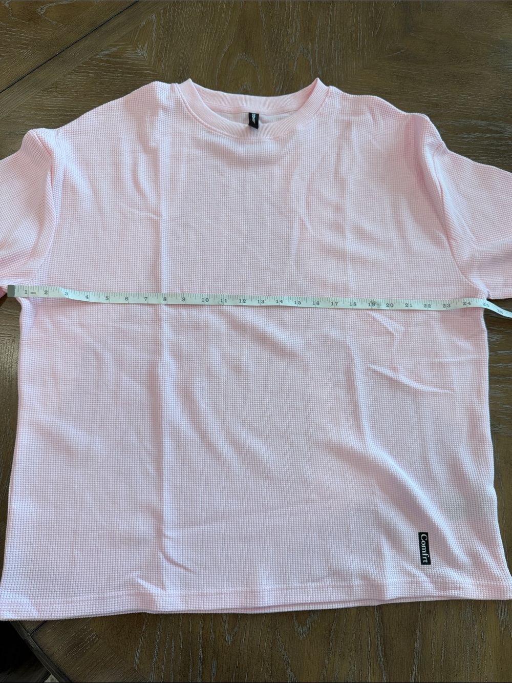 Light Pink Waffle Short-Sleeve Tee - Brand: blank - Picture 4 of 6